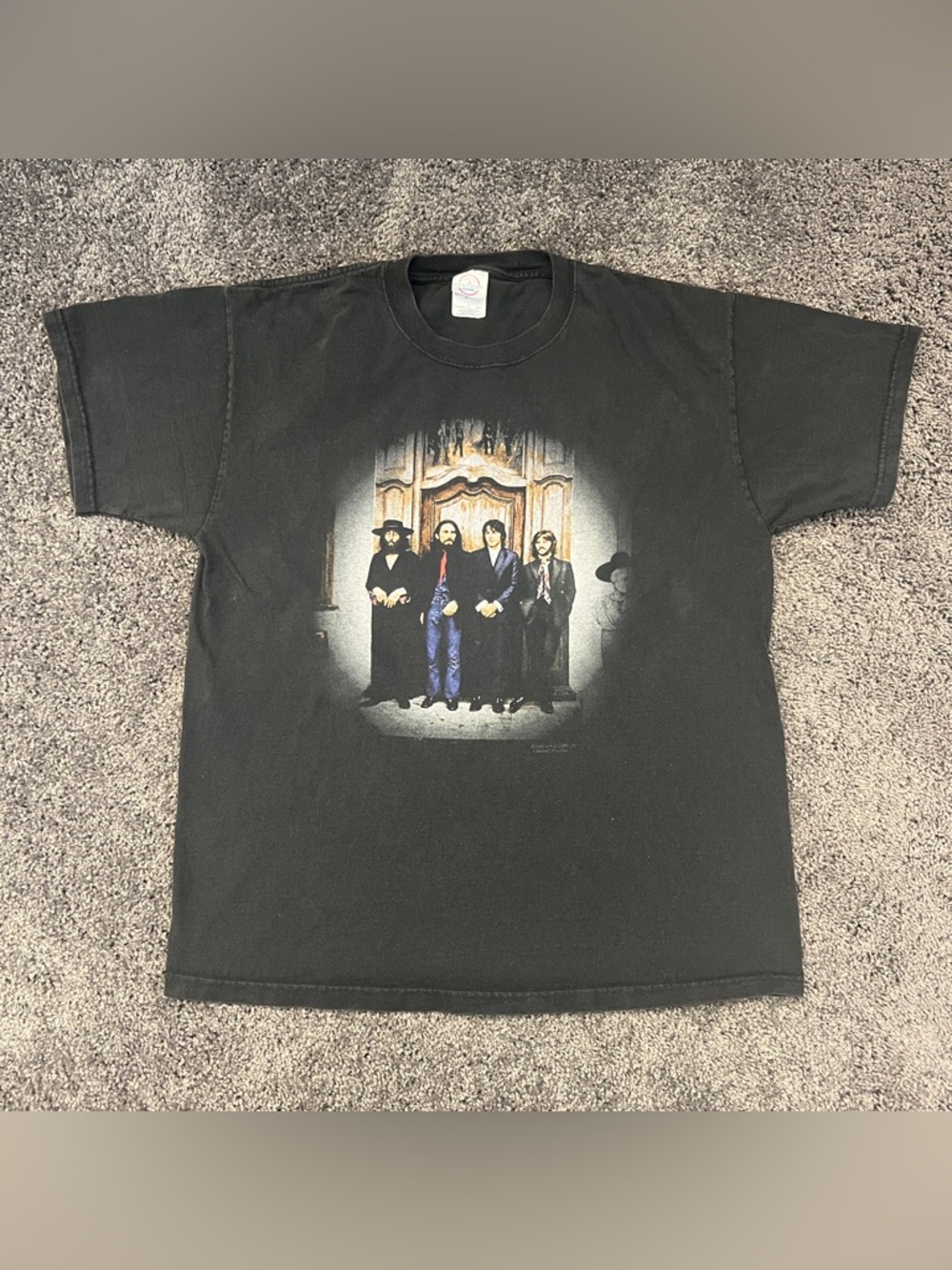 Vintage The Beatles Hey Jude Shirt Men’s Large Black Apple 1999 90s Music Band